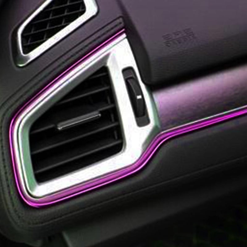 Jitrendo 33 Ft Car Interior Moulding Trim Strips Universal Auto Gap Fillers Including Installing Tool Car Electroplating Decoration Styling Door Dashboard Flexible Strip (Purple) - Image 4